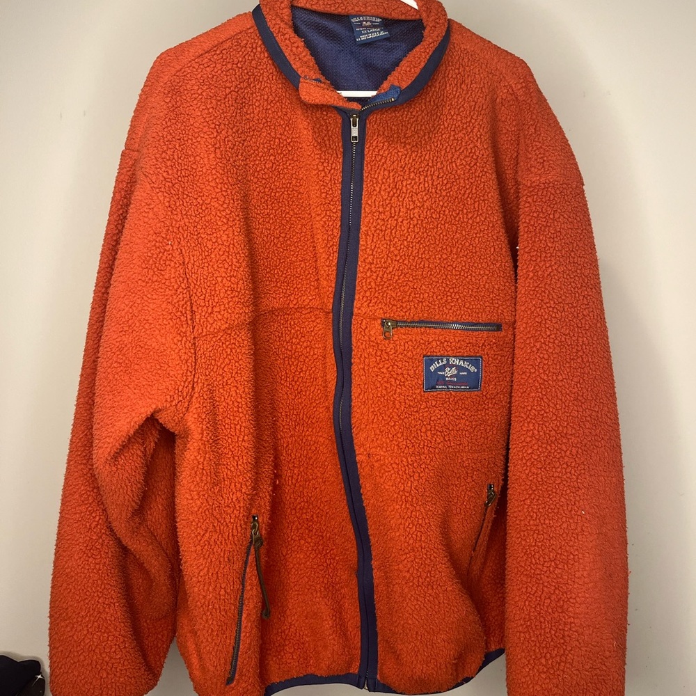 Bills Khakis Orange Sherpa Lined Polartec Jacket